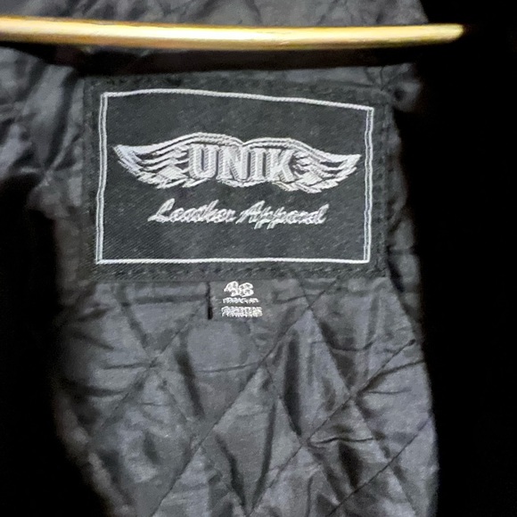 Unik leather jacket amazing shape! Size 48 with matching chaps - Picture 3 of 3